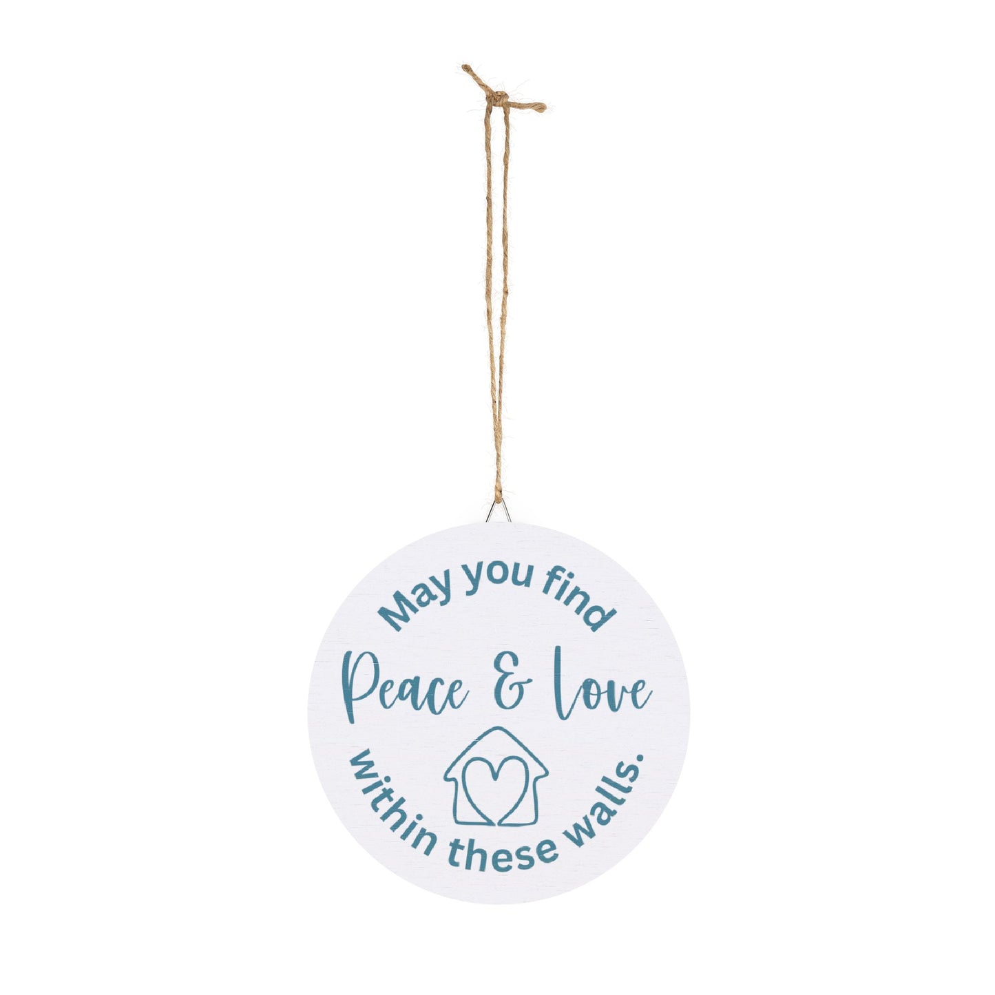 Peace & Love Within These Walls Wood Sign