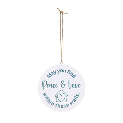 Peace & Love Within These Walls Wood Sign