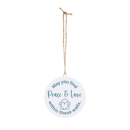Peace & Love Within These Walls Wood Sign