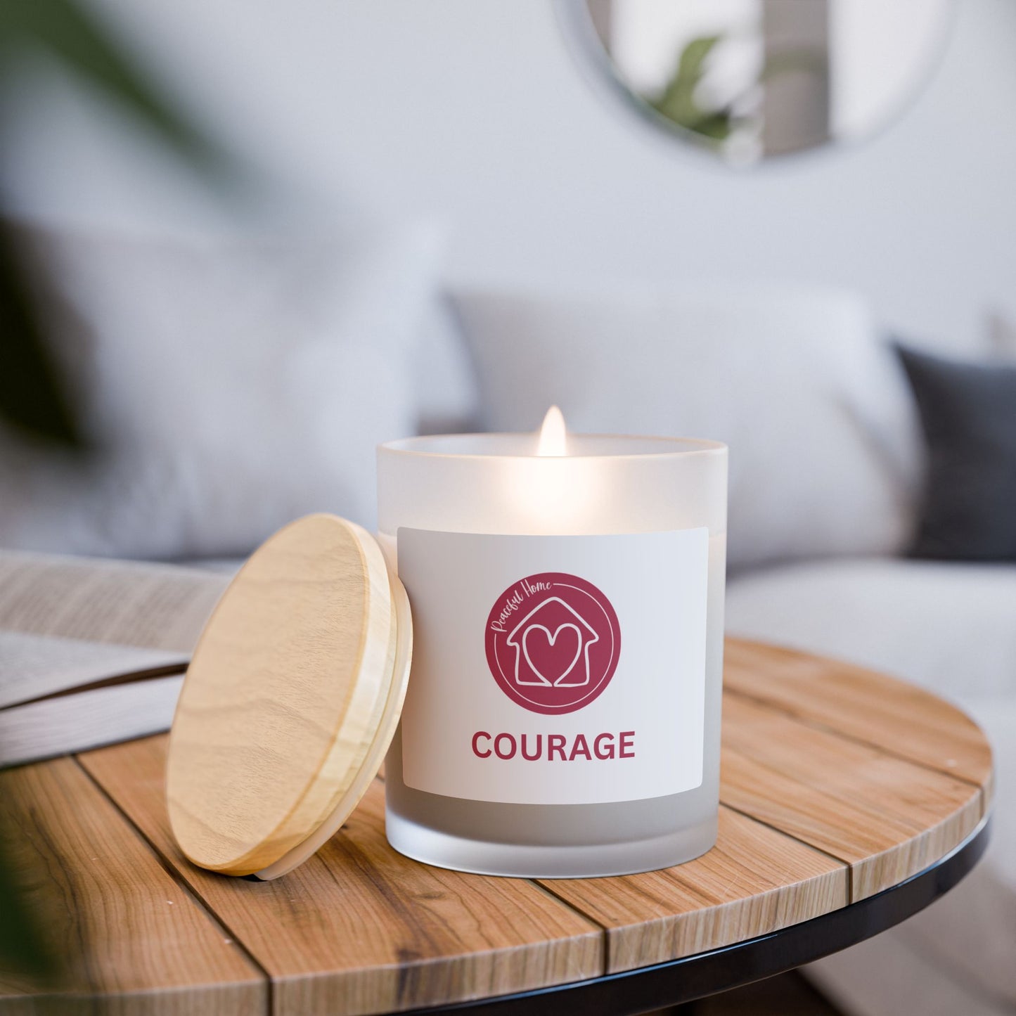 Peaceful Home Values Candle: COURAGE