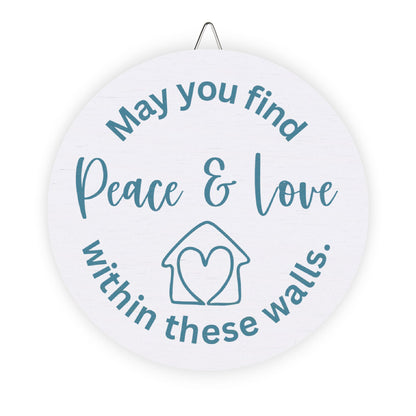 Peace & Love Within These Walls Wood Sign