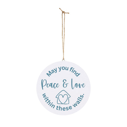Peace & Love Within These Walls Wood Sign