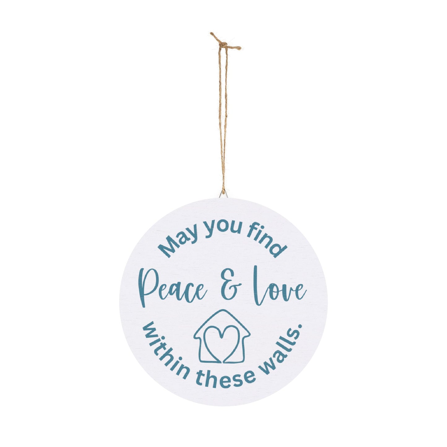 Peace & Love Within These Walls Wood Sign
