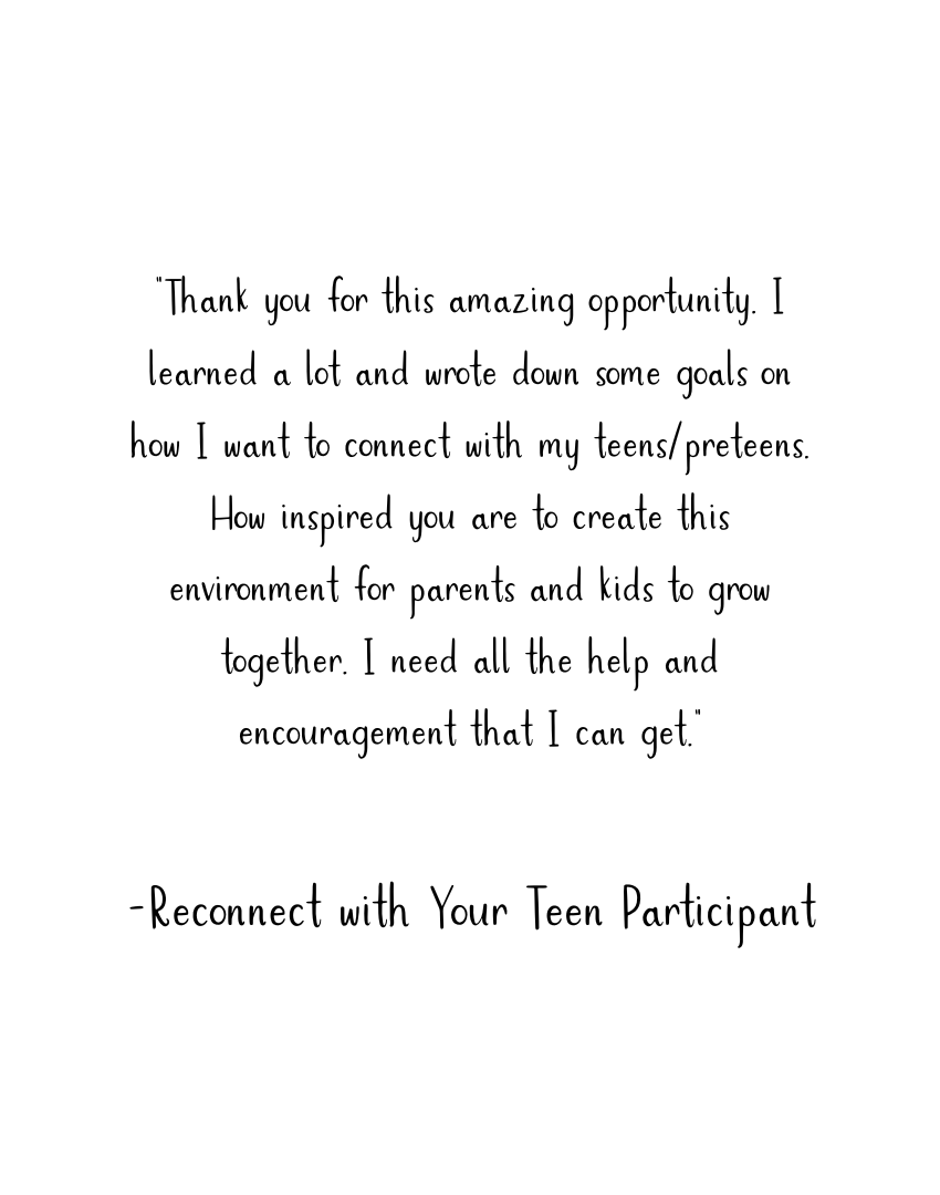 Reconnect with Your Teen